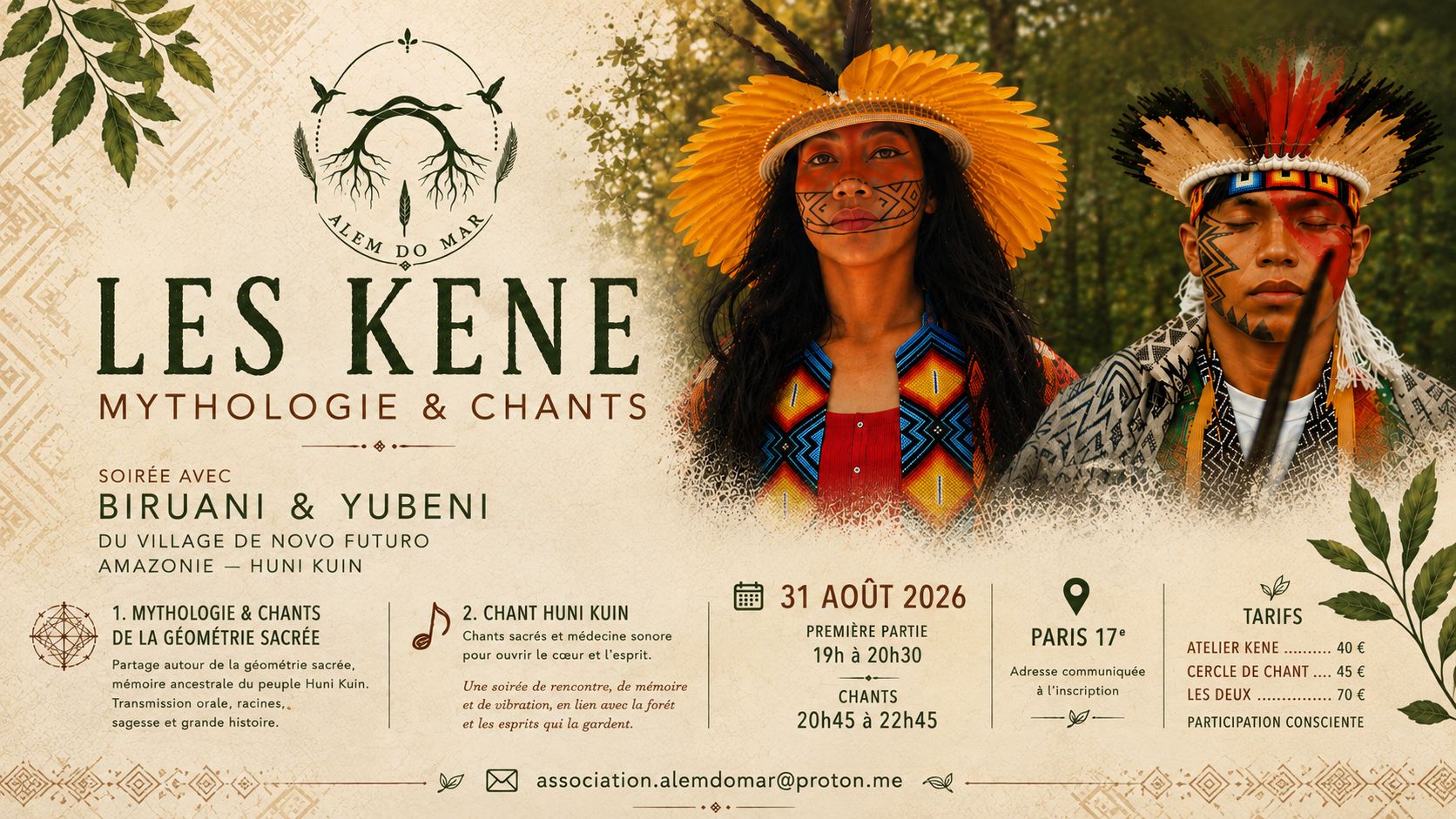 Affiche de Les kene mythologie & chants à Paris