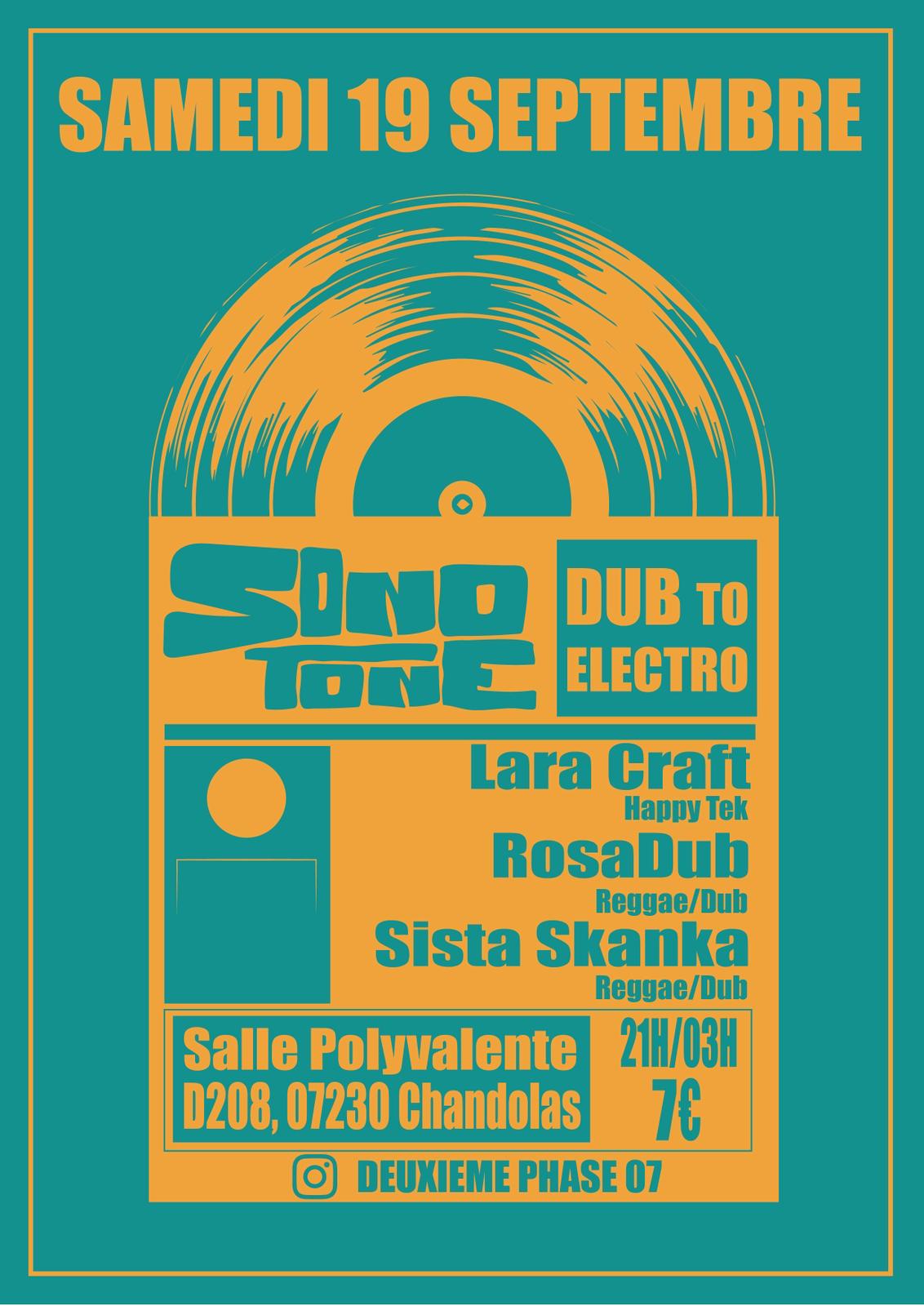 Affiche de Sonotone #2 - dub to electro à Chandolas