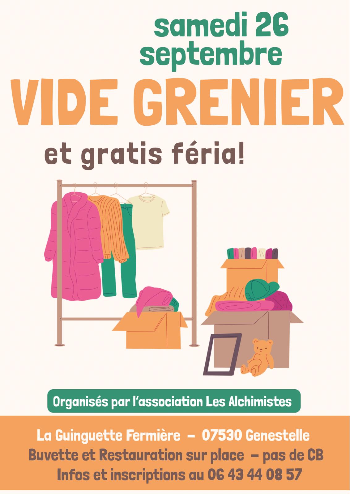 Affiche de Vide grenier et gratiferia à Genestelle