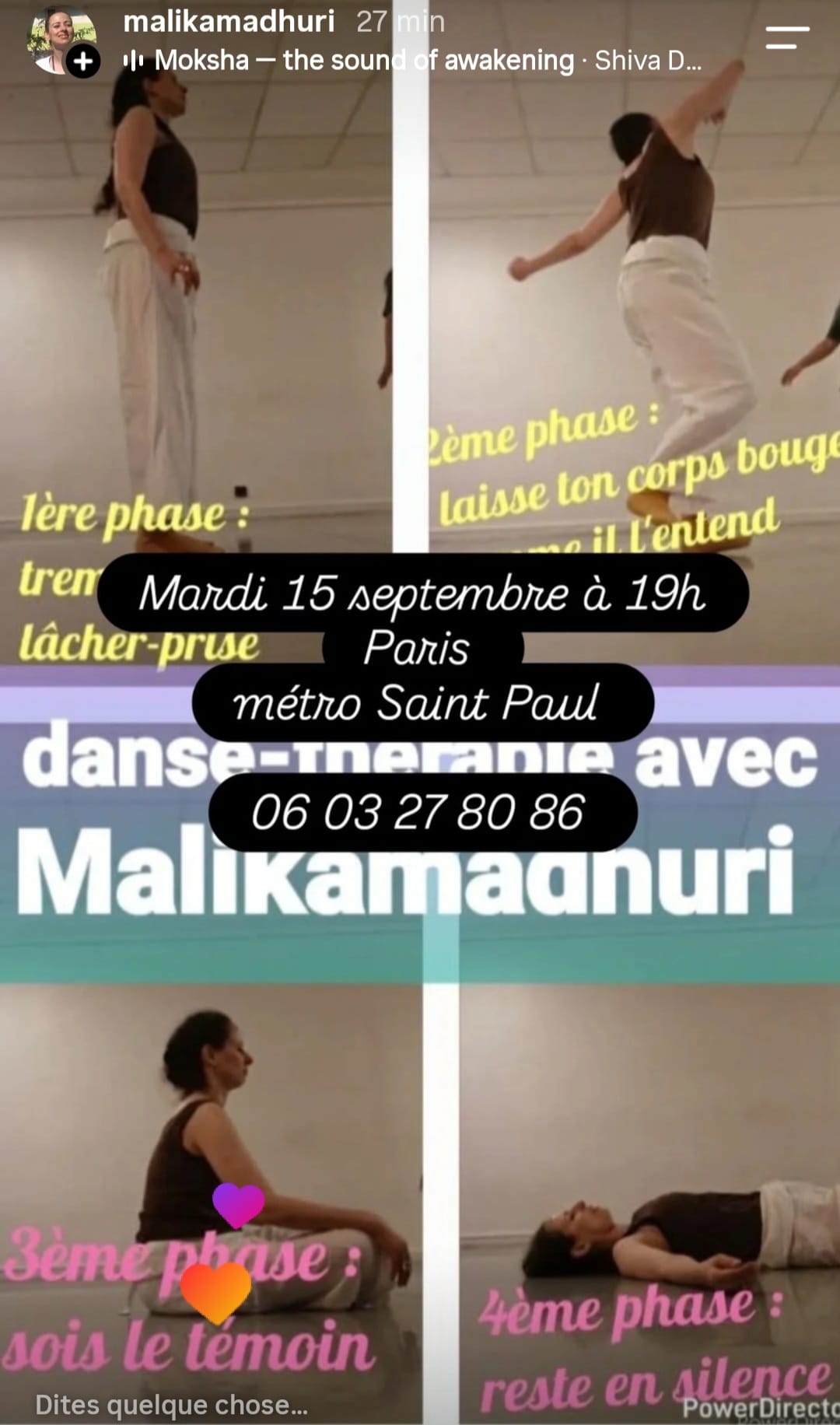 Affiche de Danse-thérapie avec à Paris