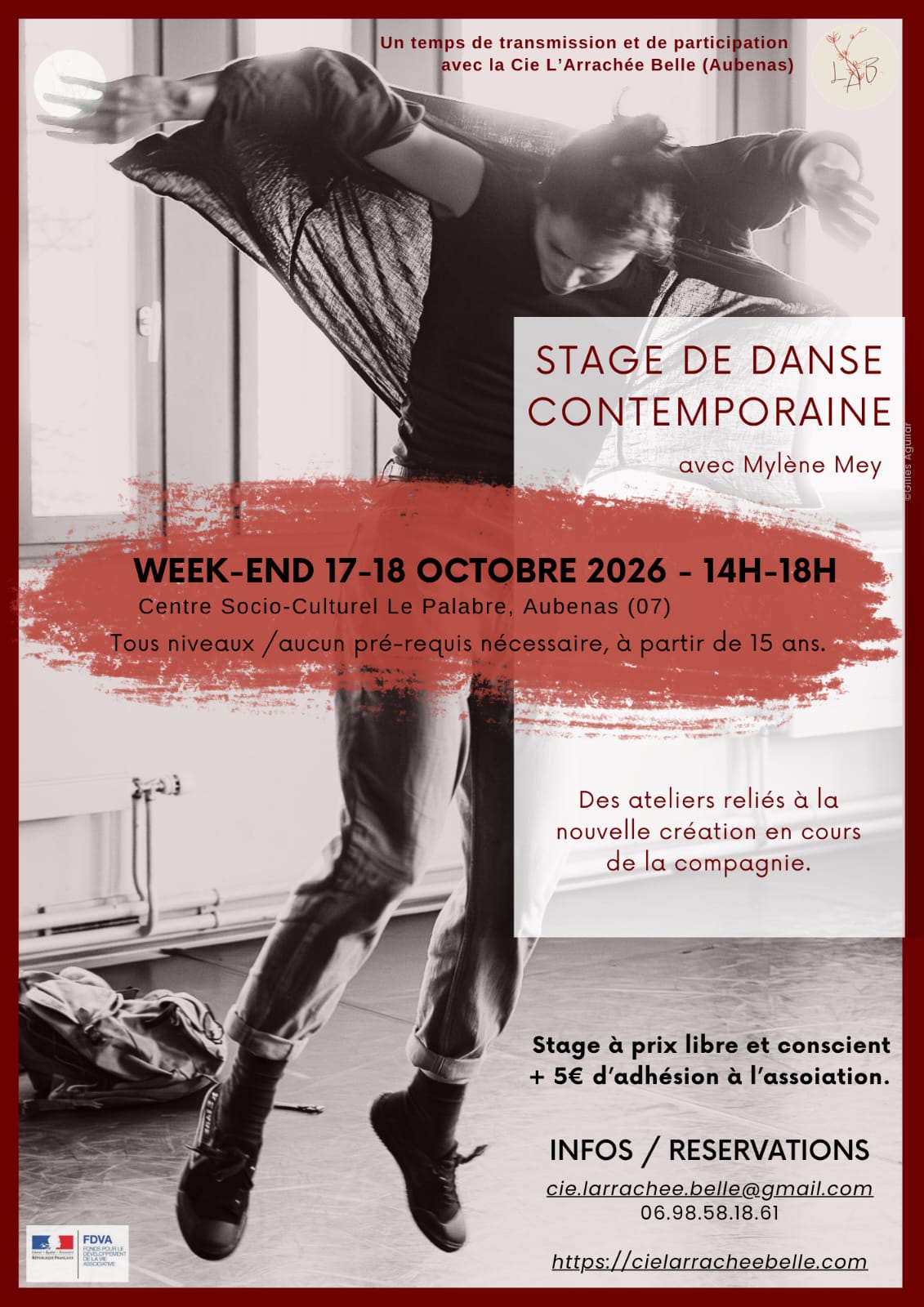 Affiche Stage de danse contemporaine