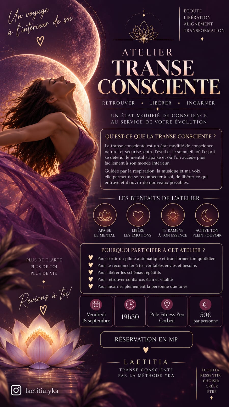 Affiche de Atelier transe consciente à Corbell