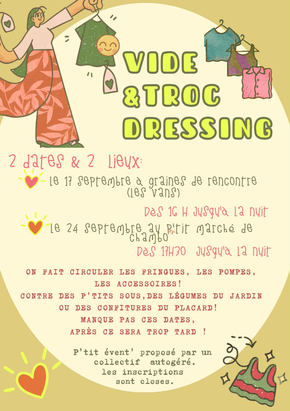 Affiche de Vide & troc dressing à Les Vans