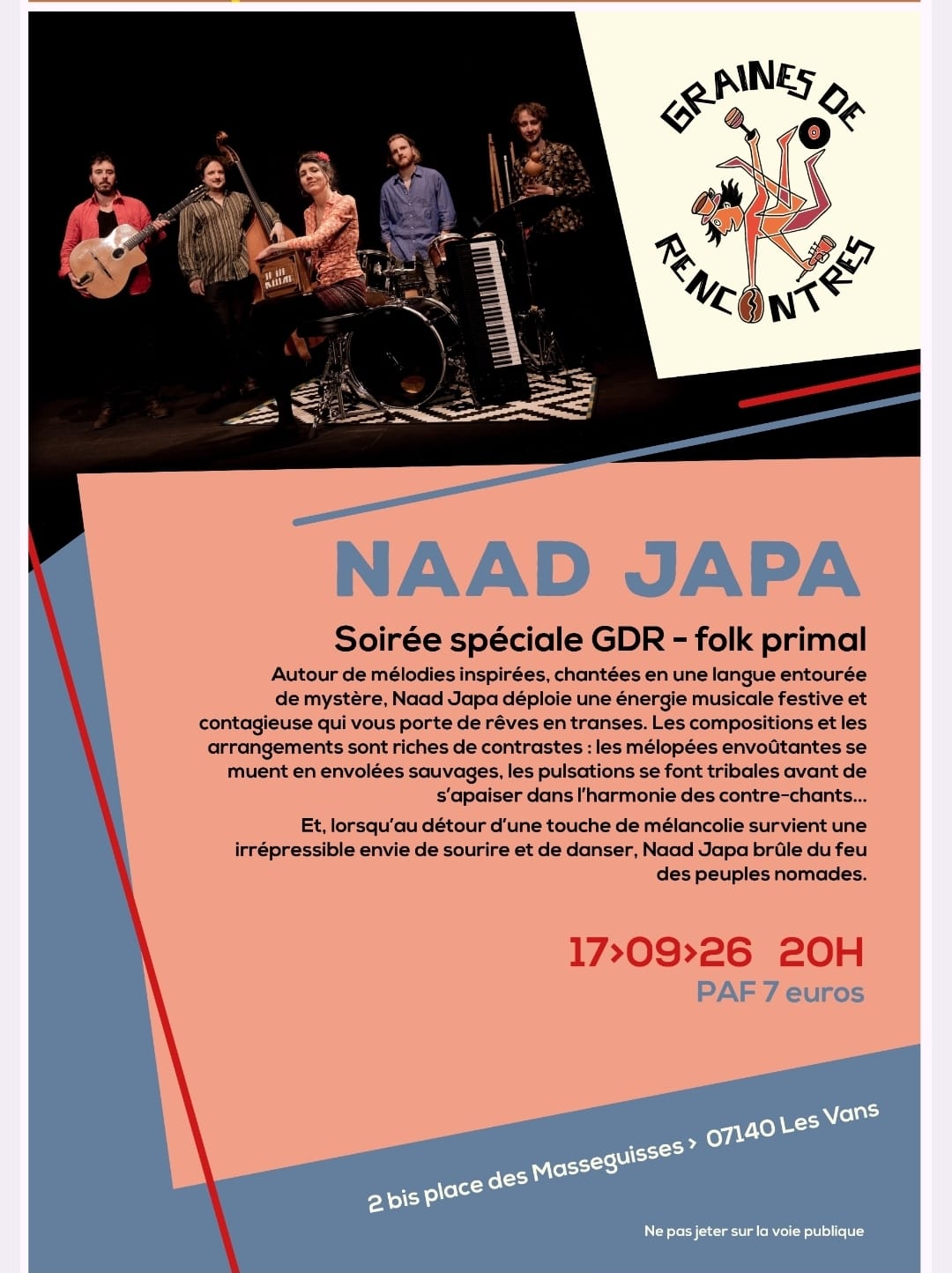 Affiche de Naad japa à Les Vans