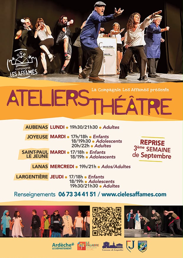 Affiche de Ateliers théâtre à Aubenas