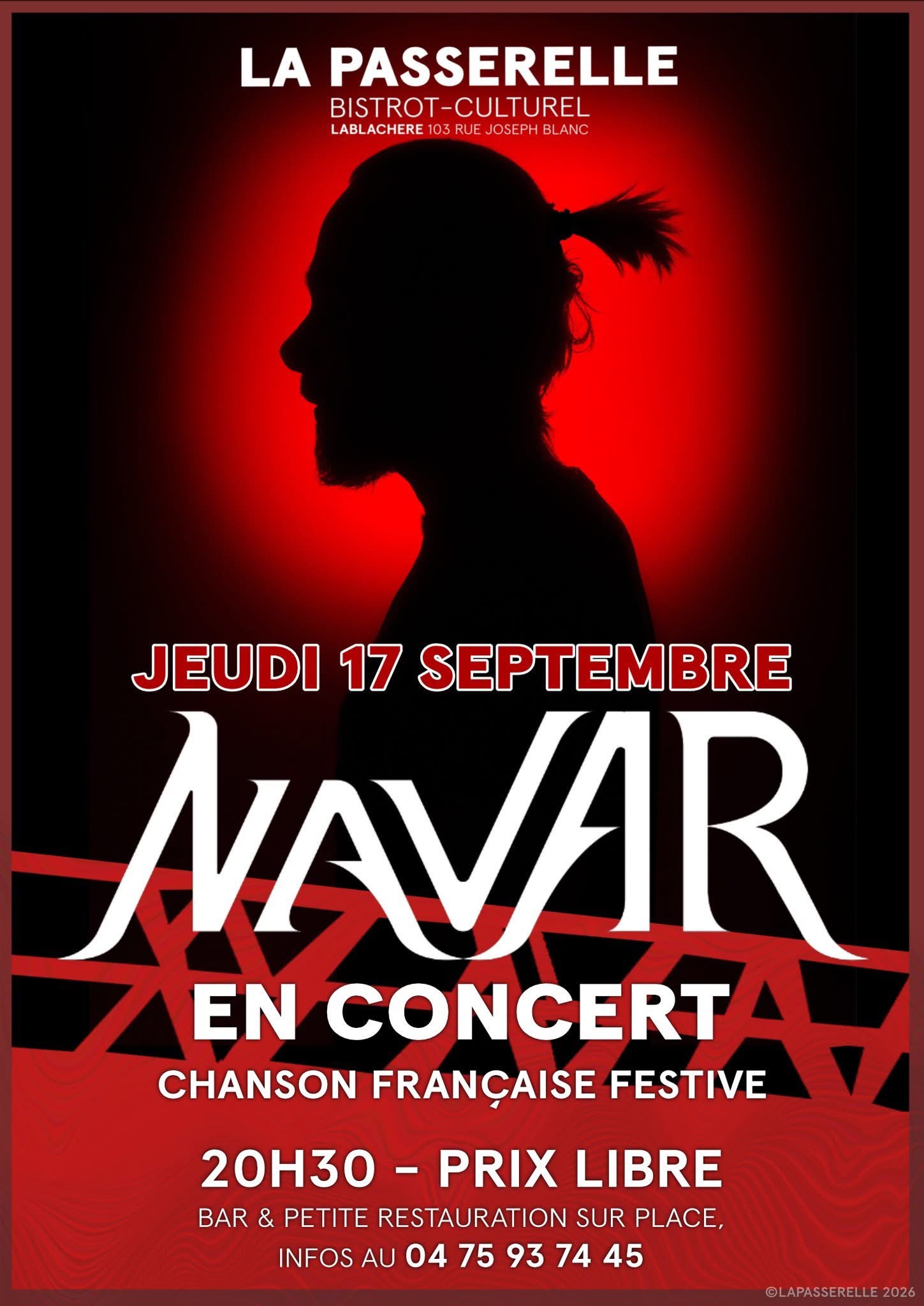 Affiche de Navar en concert à Lablachère