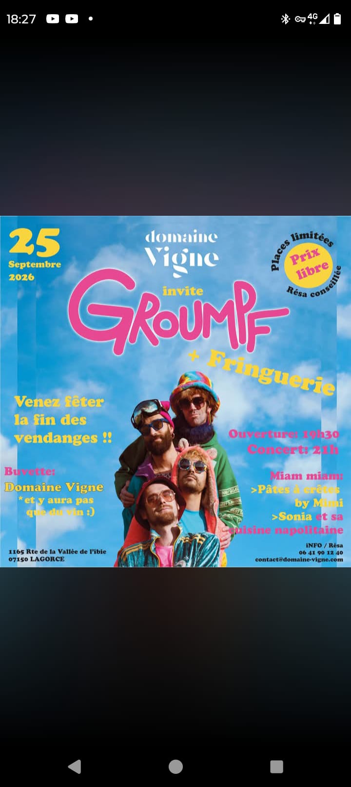 Affiche de Concert groumpf à Lagorce