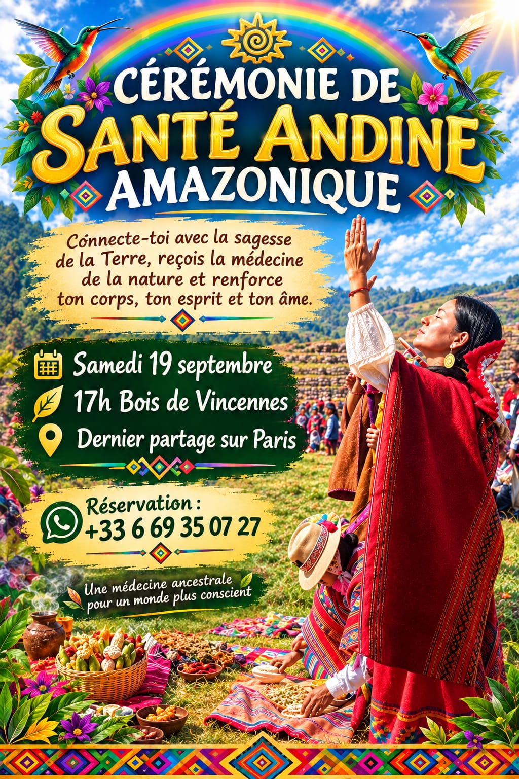 Affiche de Cérémonie de santé andine à Paris