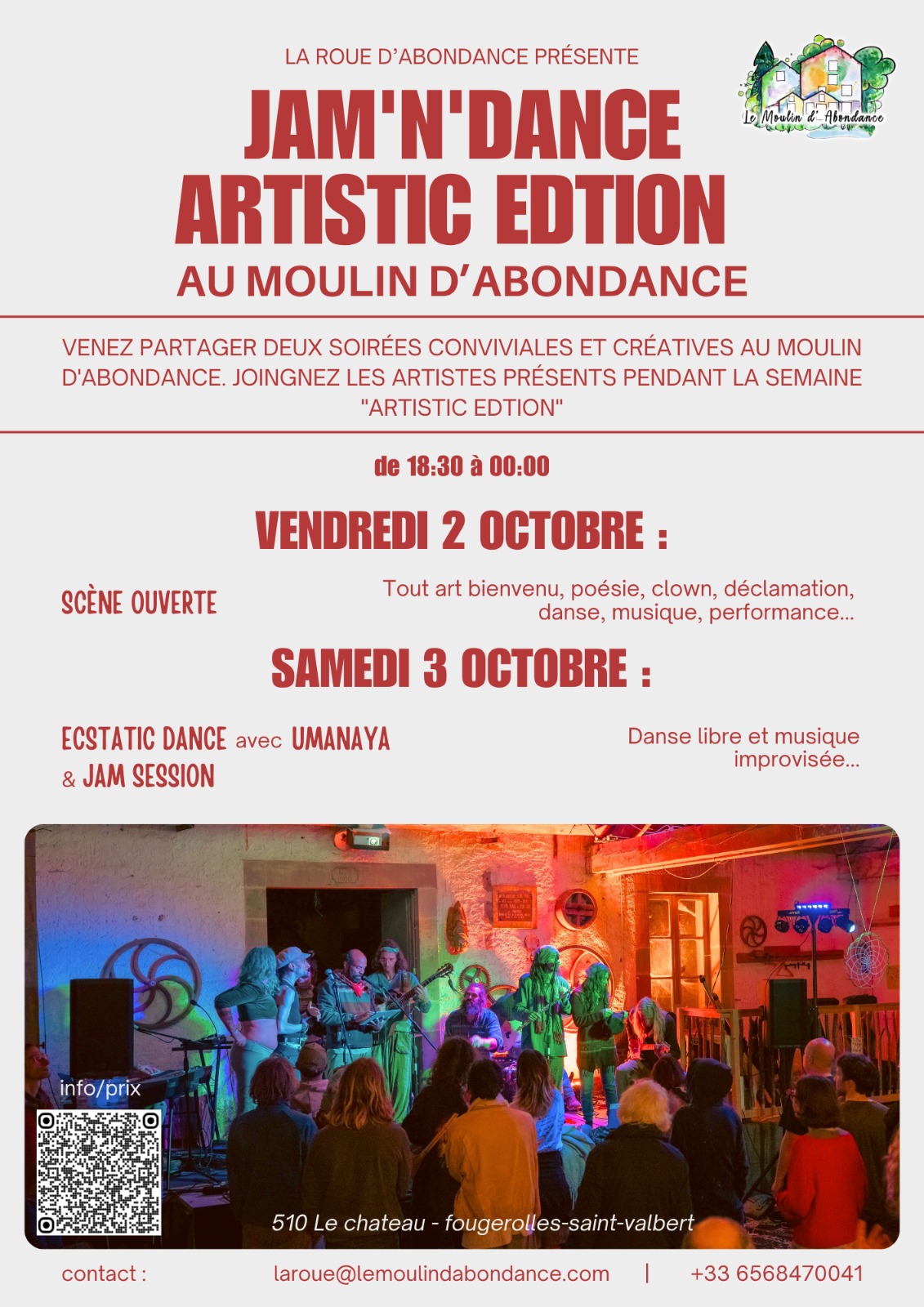 Affiche du festival Jam'n'dance artistic edition
