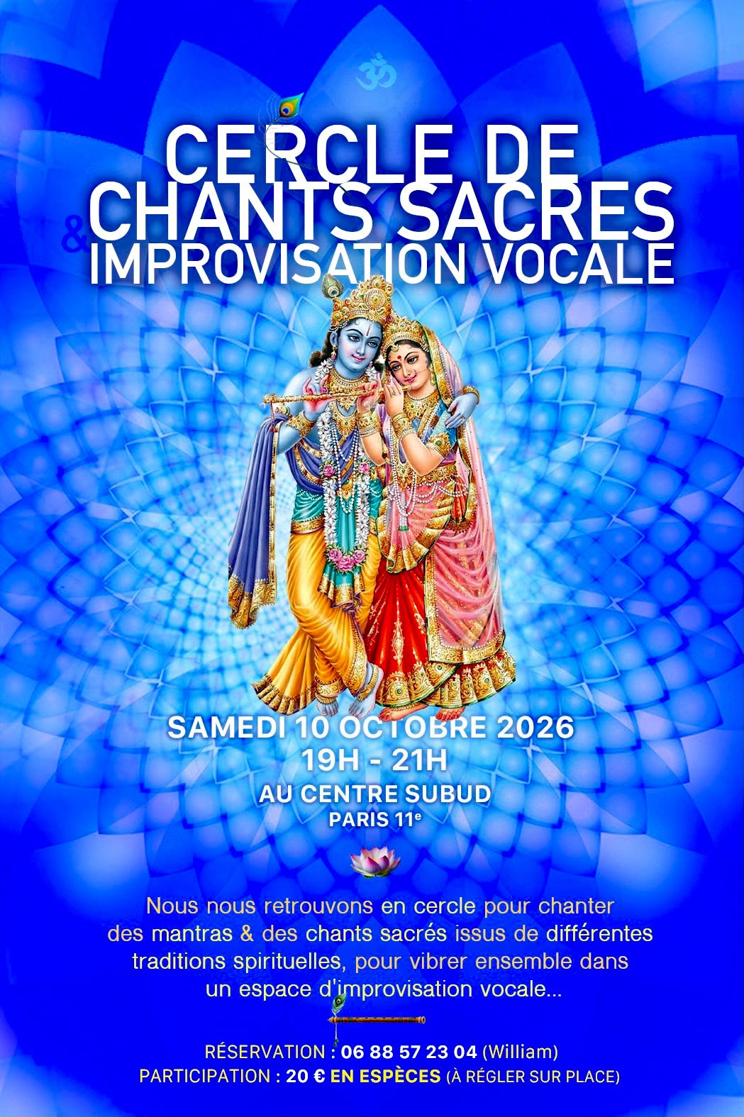 Affiche de Cercle de chants sacrés à Paris