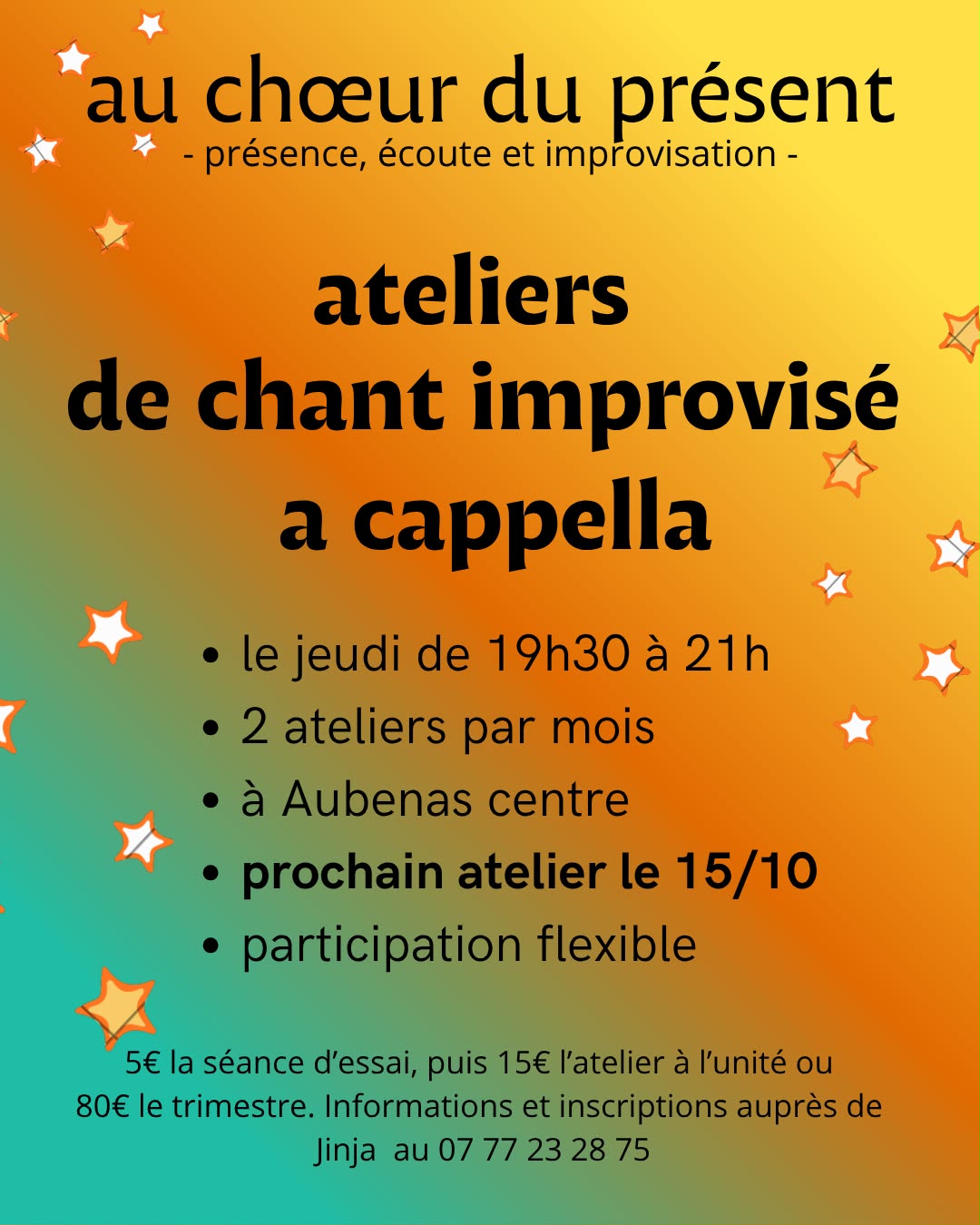 Affiche de Au chœur du présent à Aubenas