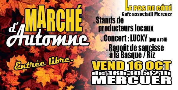 Affiche de Marché d'automne à Mercuer