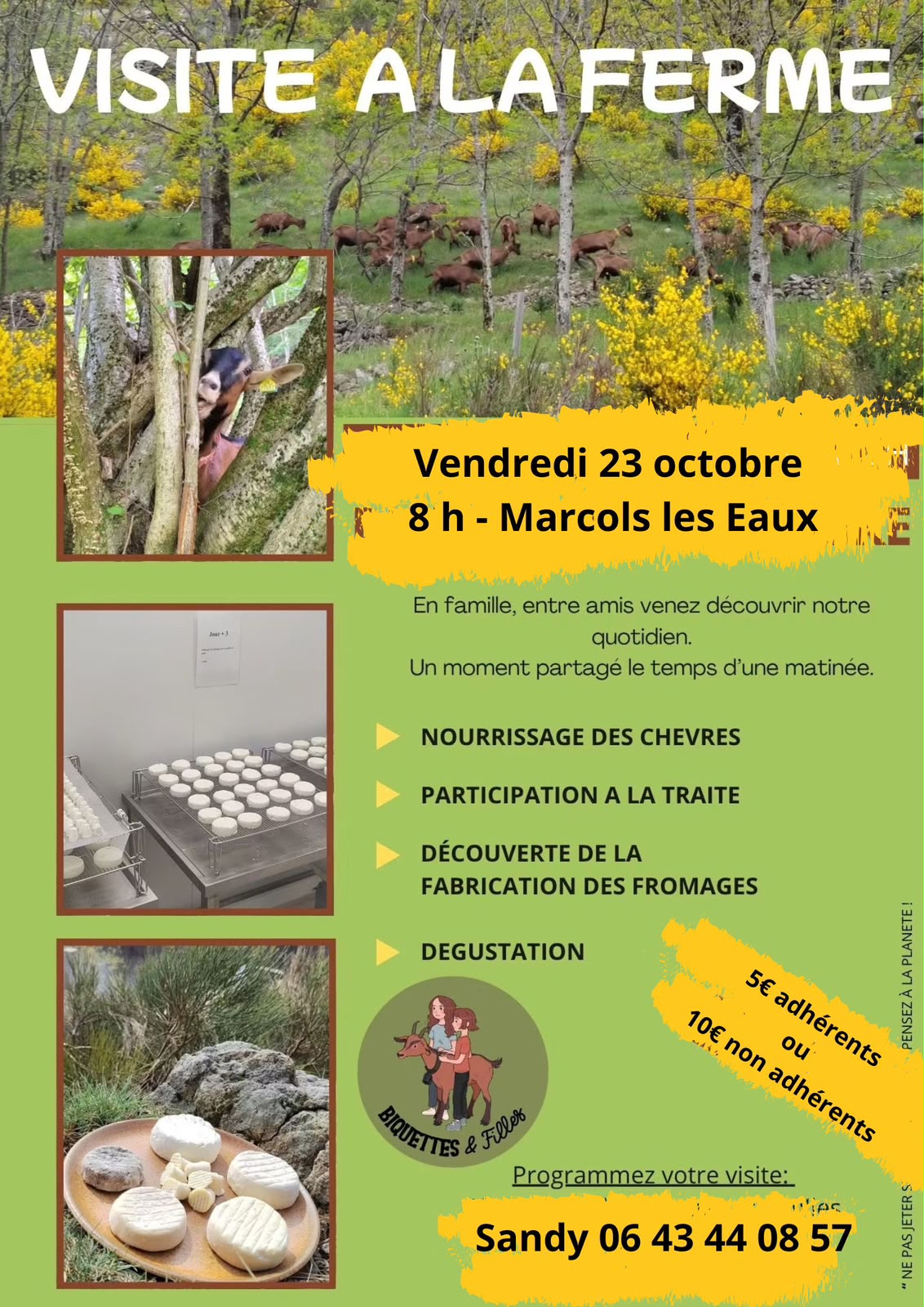Affiche de Visite à la ferme biquettes & à Marcols-les-Eaux