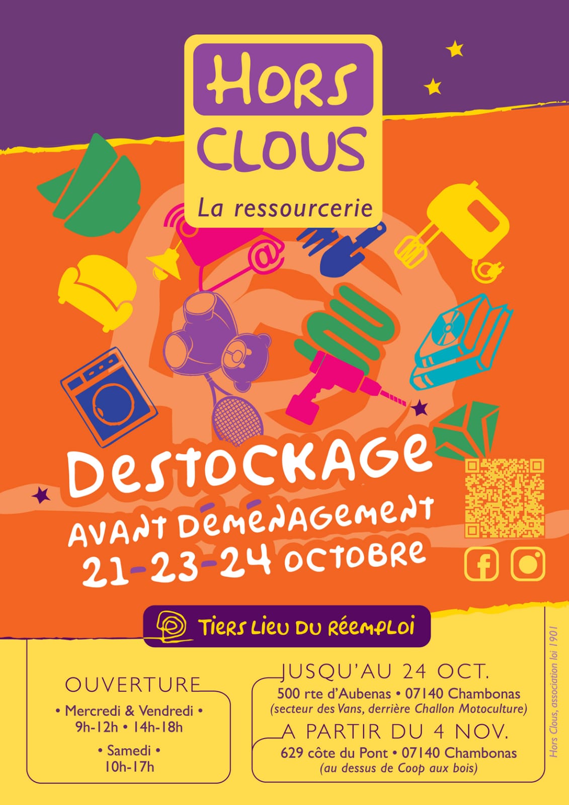 Affiche de Déstockage hors clous à Chambonas