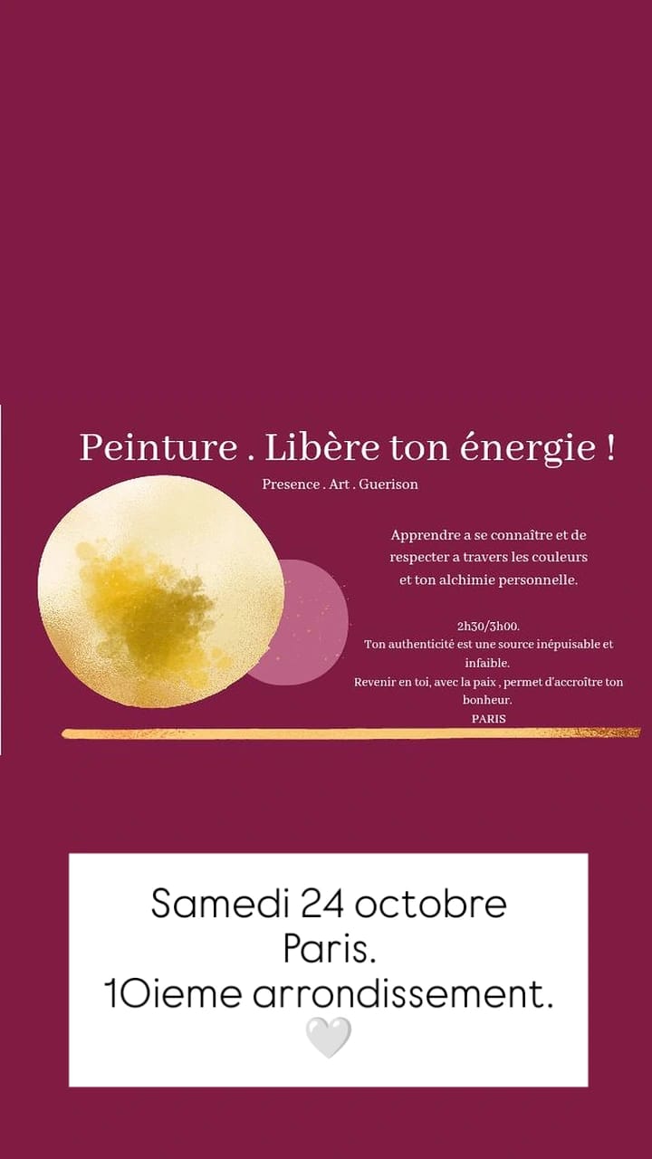 Affiche de Peinture libère ton énergie à Paris