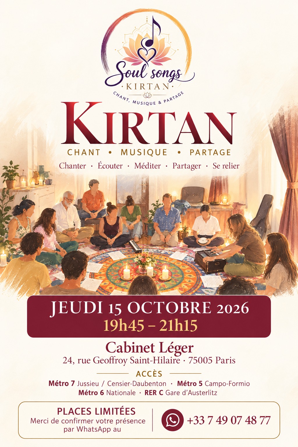 Affiche de Kirtan soul songs Ă Paris