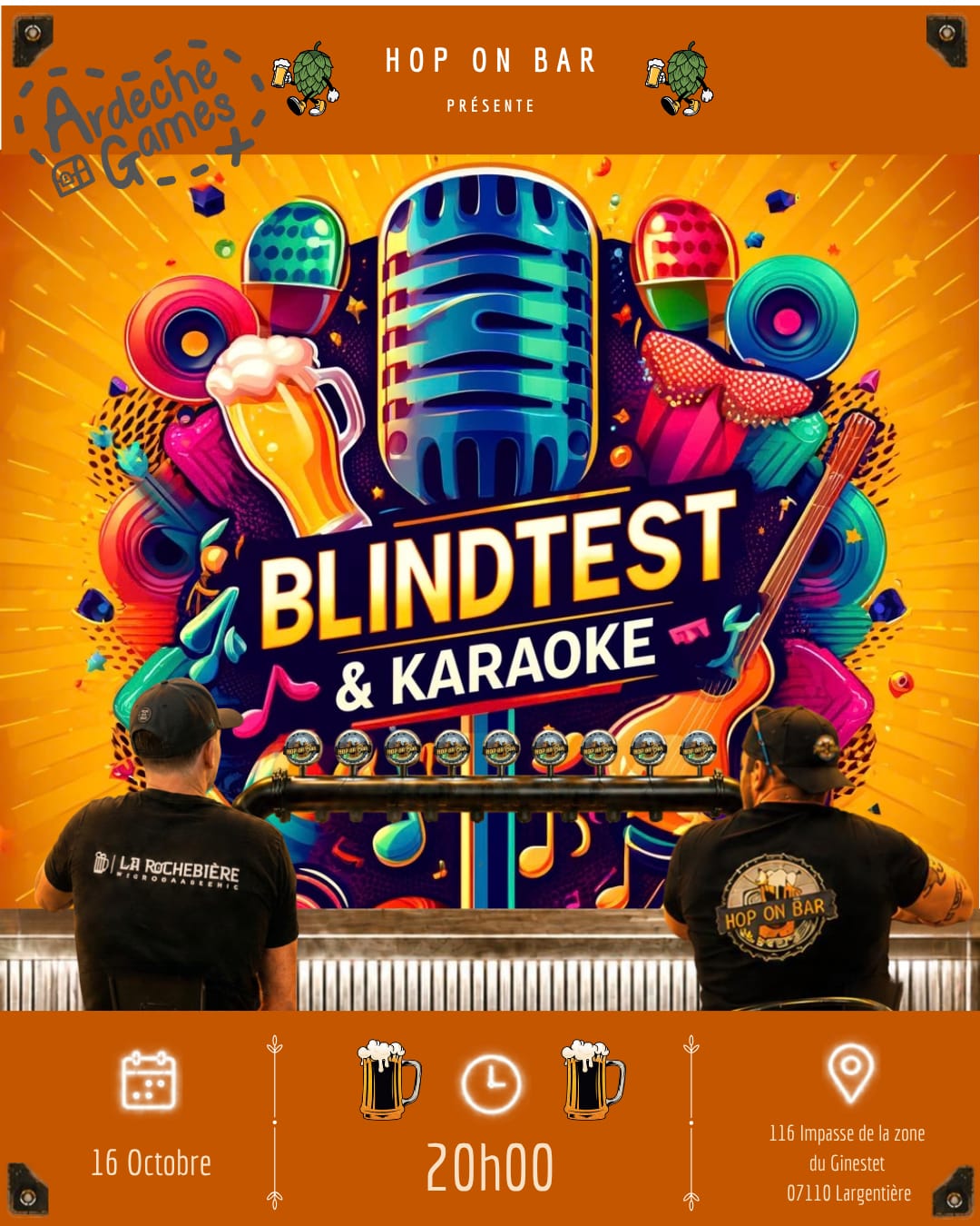 Affiche de Blind test & karaoke à Largentière