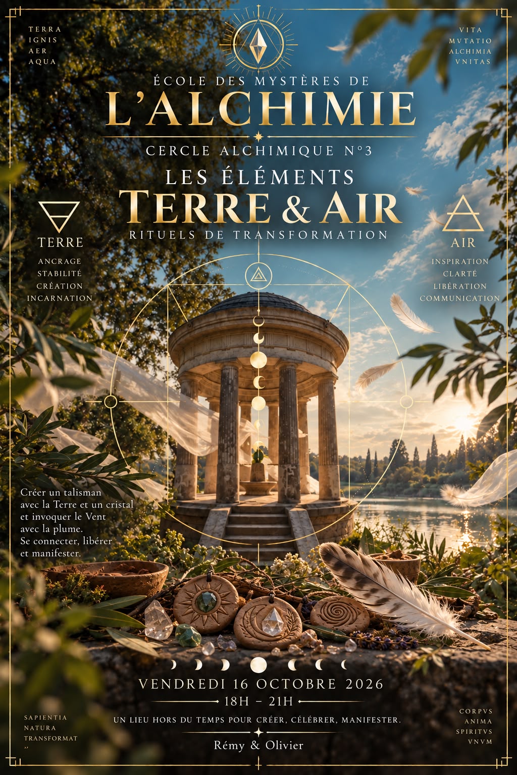 Affiche de Cercle alchimie n°3 - terre & à Paris