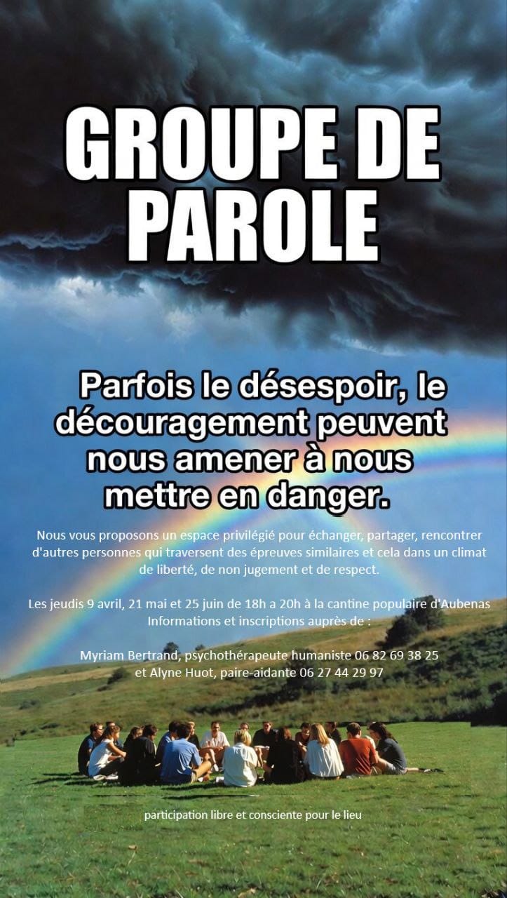 Affiche de Groupe de parole à Aubenas