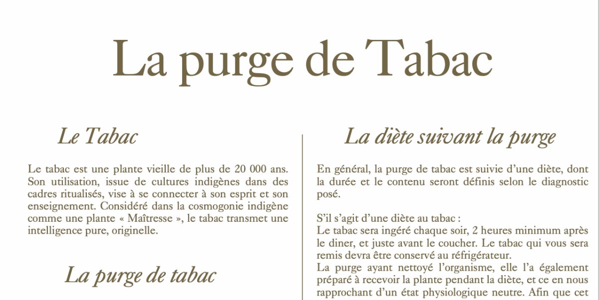 Affiche de La purge de tabac à St-André-Lachamp