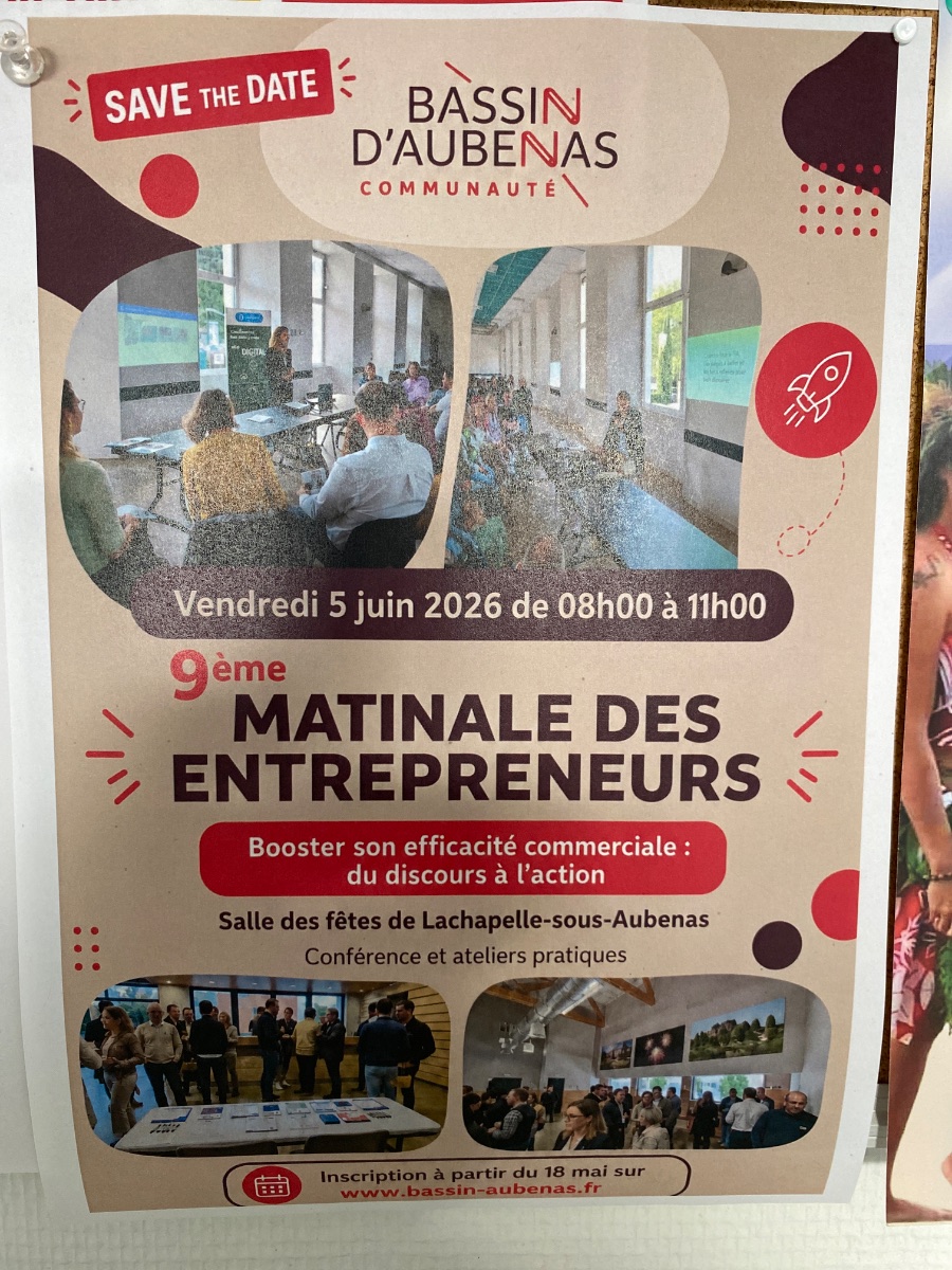 Affiche de Matinale des entrepreneurs à Aubenas