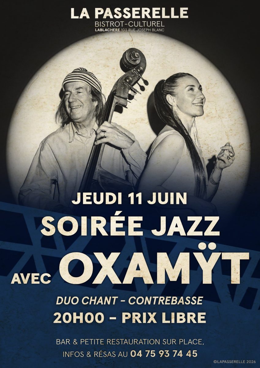 Affiche de Soirée jazz avec oxamÿt à Lablachère