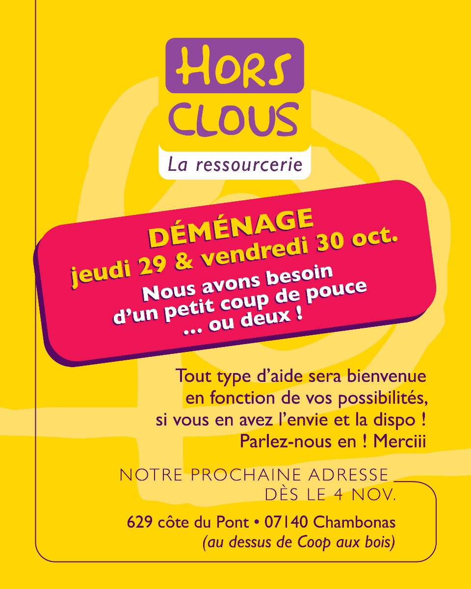 Affiche de Hors clous déménagement à Chambonas
