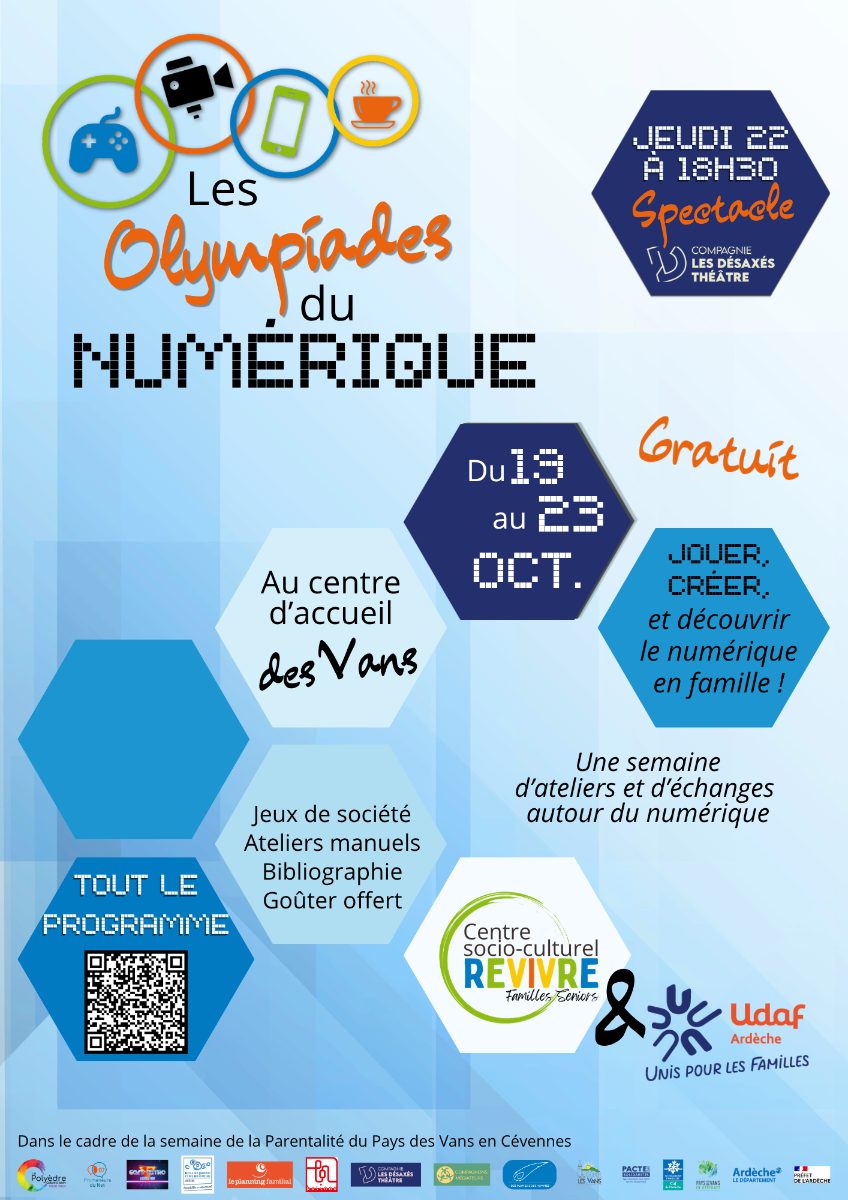 Affiche de Olympiades du numérique à LES VANS