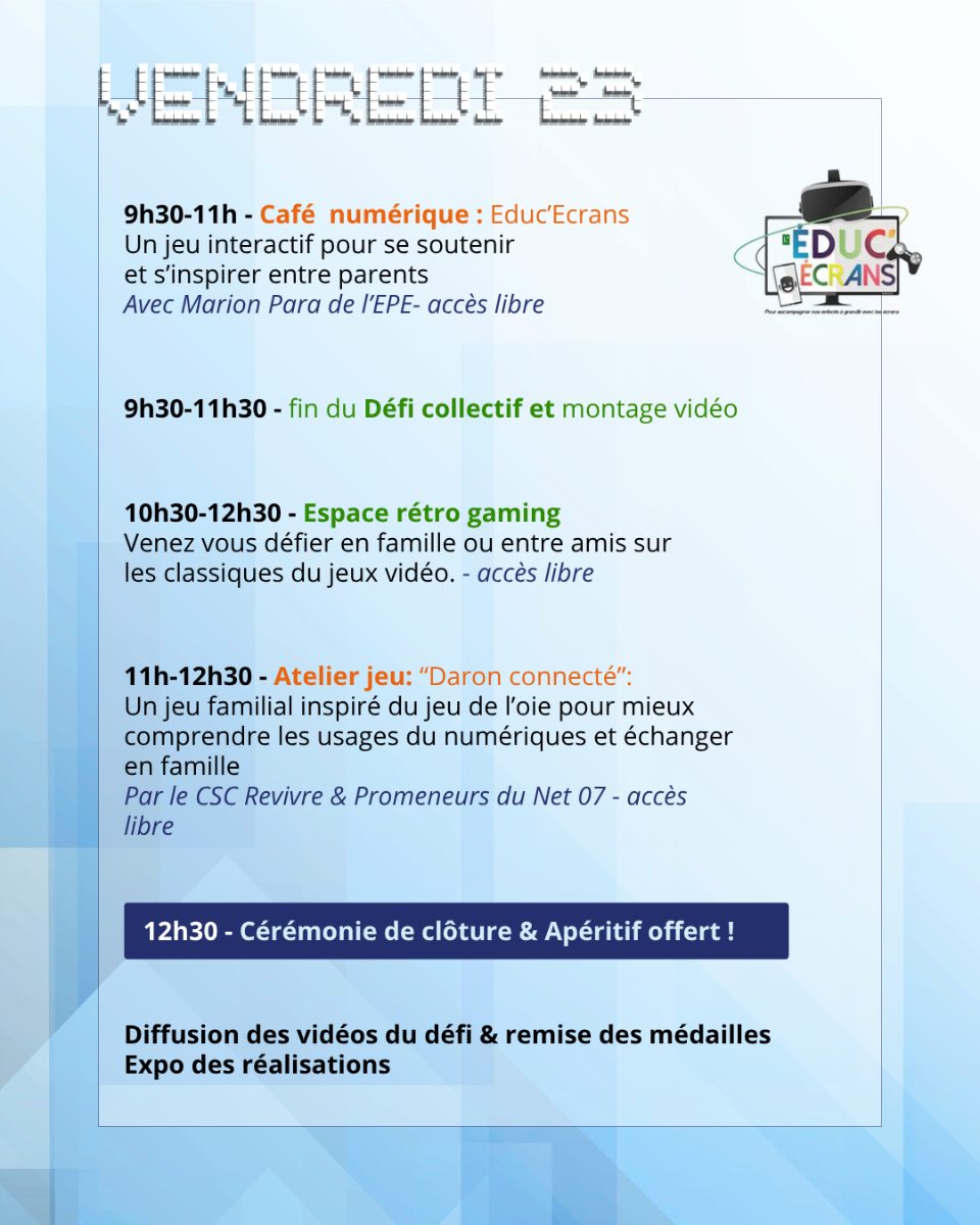 Affiche de Les Olympiades du Numérique à LES VANS