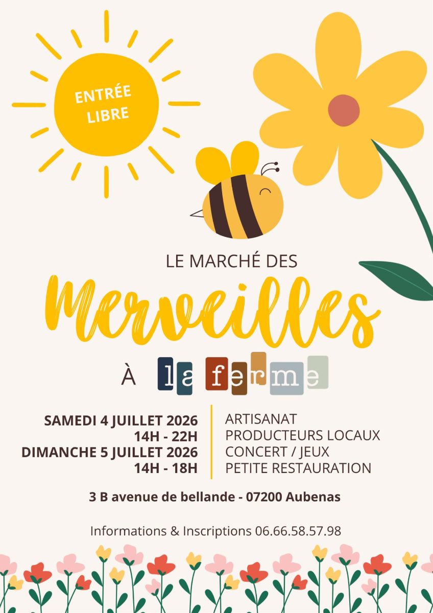 Affiche de Marché des créateurs 4/5 juill à aubenas