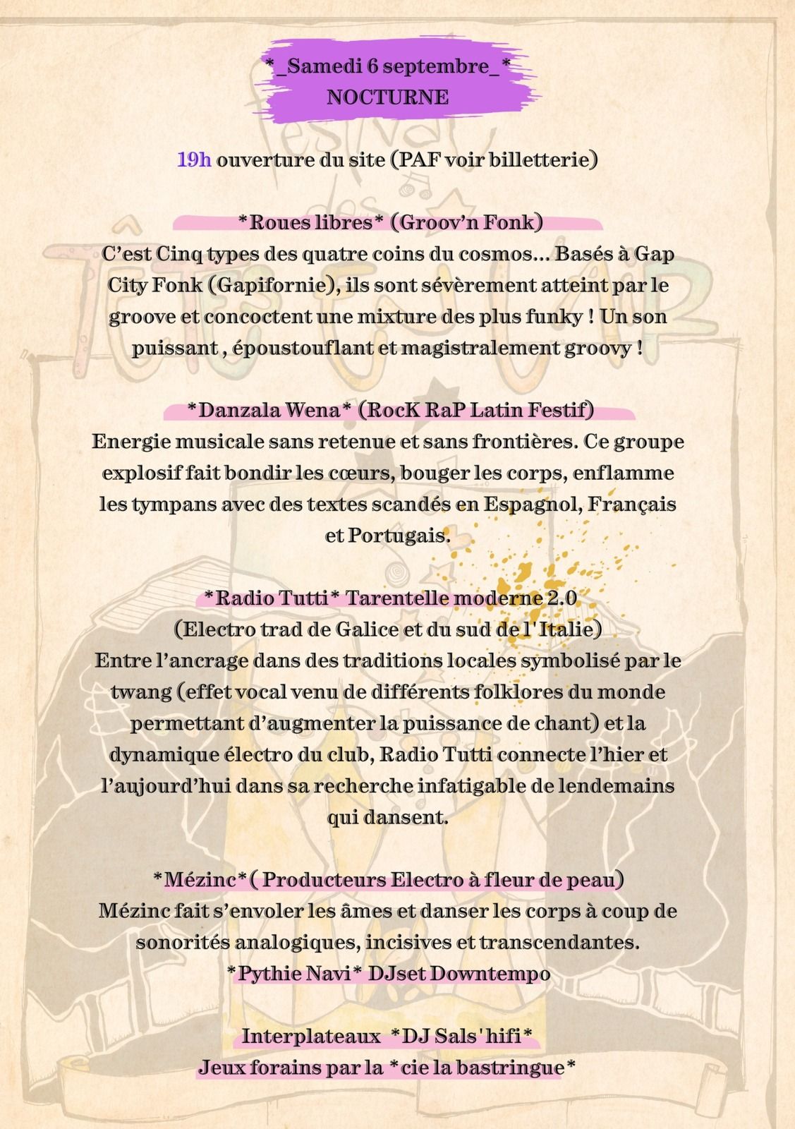 Affiche du festival Les Têtes en l'Air